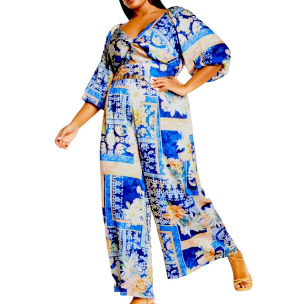 City Chic Women's Plus Size
Marseille Print Jumpsuit